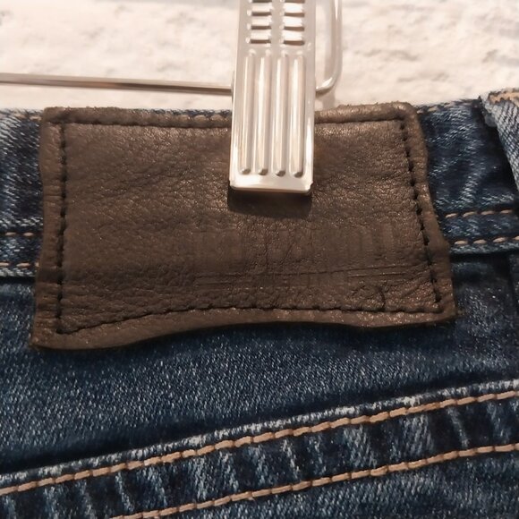 Rock & Roll Jeans Mens 38x32 Blue Revolver Slim Straight Western Fade Denim Pant - Picture 5 of 11